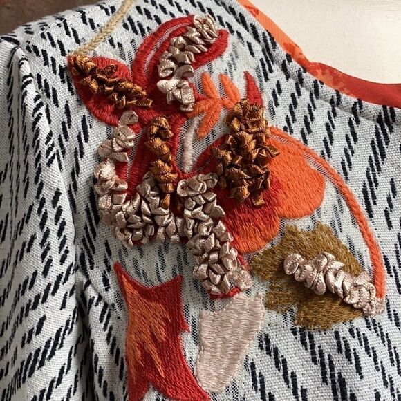 Chico’s Artisan Embroidered Applique Jacket - Picture 3 of 9